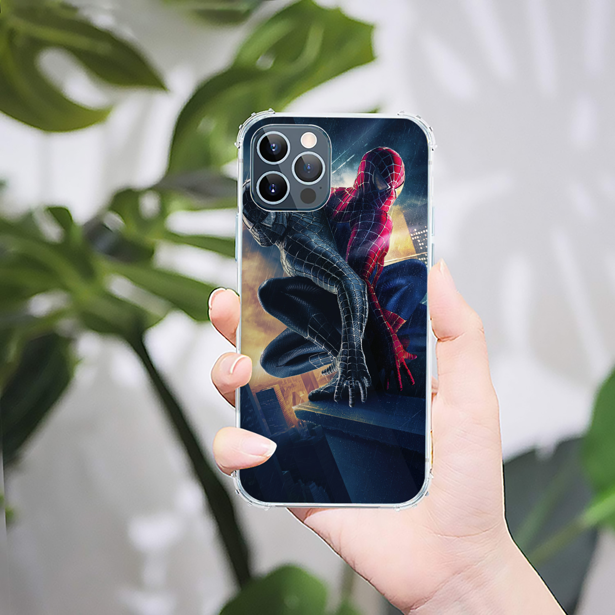 （画像用） Spider Man スパイダーマン 【iPhone 12シリーズ対応】透明スマホケース（クリアソフトケース）